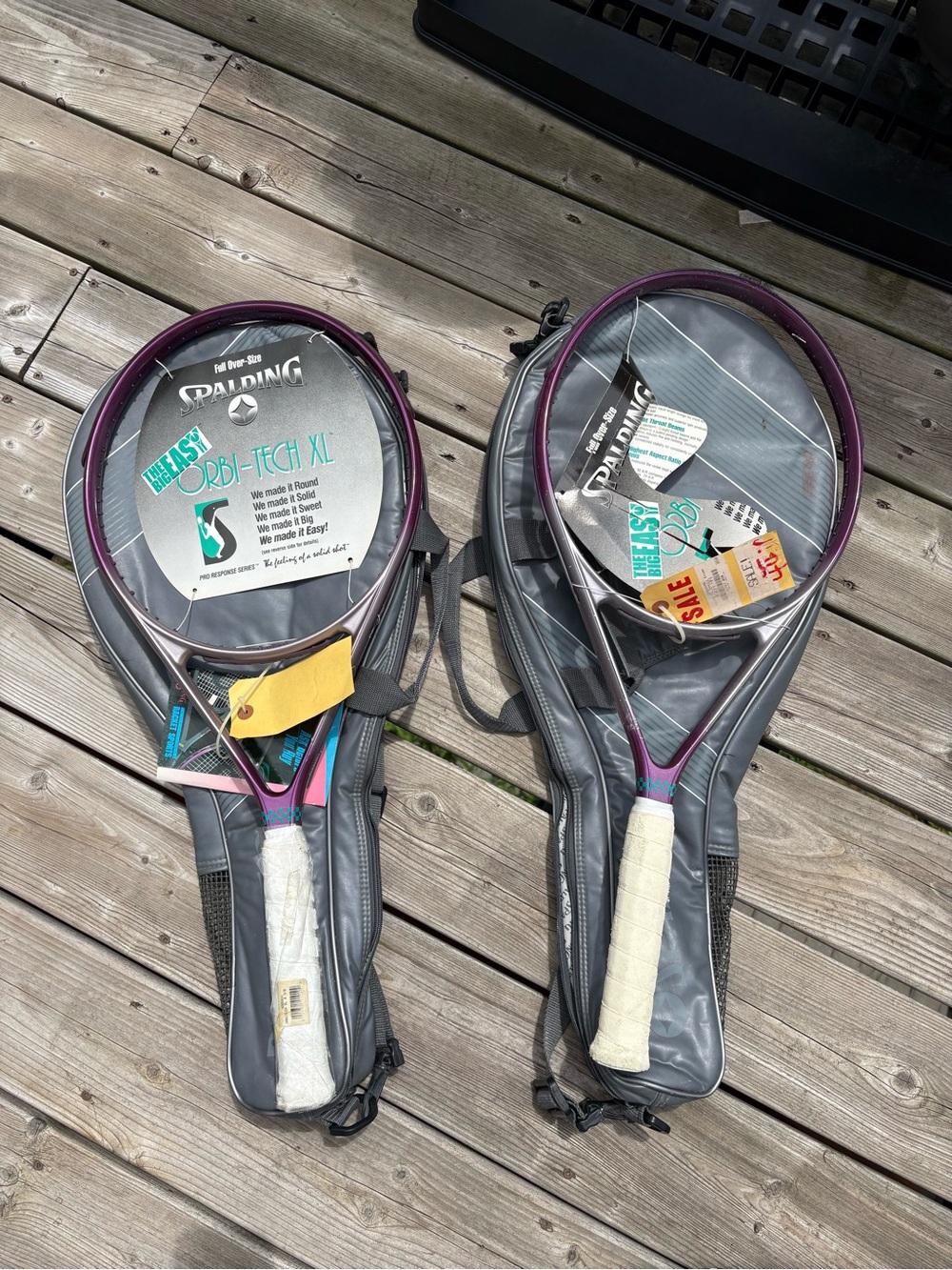 Spalding Orbi-Tech XL Tennis Racquets - Purple/Gray (Pair) Vintage